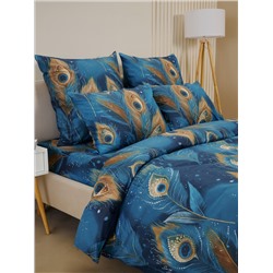 Пододеяльник бязь люкс на молнии - Перо павлина