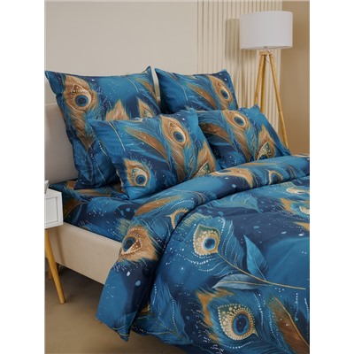 Пододеяльник бязь люкс на молнии - Перо павлина