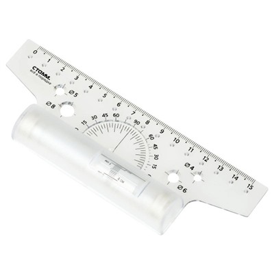 Рейсшина 15 см пластиковый ролик ЛР01 Стамм