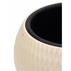 Кашпо для цветов «Жемчужина», 7 л, d=36 см, h=22 см, пластик, со вставкой, бежевое