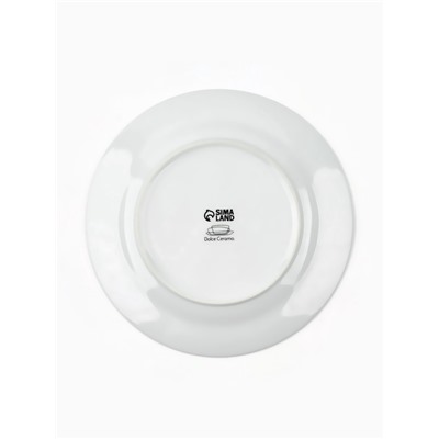 Тарелка новогодняя плоская «Новогодние истории», d=22 см