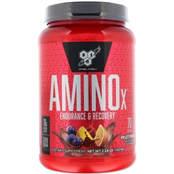 BSN, Формула с аминокислотами Amino-X, выносливость и восстановление, фруктовый пунш, 1,01 кг (2,23 фунта)