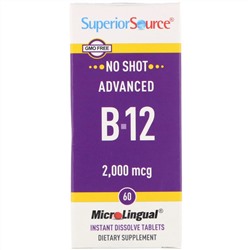 Superior Source, Улучшенный витамин B12, 2000 мкг, 60 таблеток