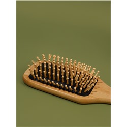 Расчёска массажная BAMBOO, бамбуковая, прямоугольная, 24×8 см