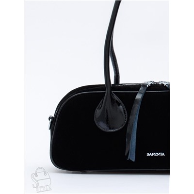 Сумка женская кожаная 91161MSS black Velina Fabbiano-Safenta