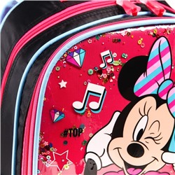 Рюкзак школьный для девочки, розовый, 39 см × 30 см × 14 см Music, Минни Маус