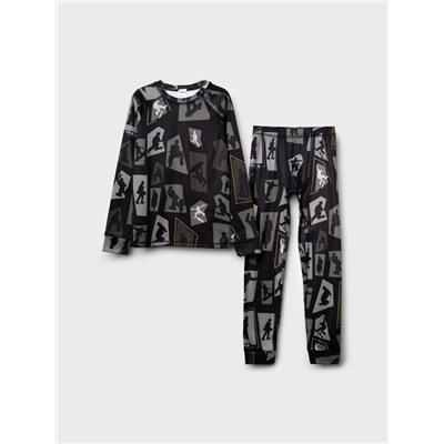 Термокомплект трикот. для мальчиков: фуфайка (футболка) с длин. рук, брюки