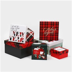 Набор подарочных коробок 6 в 1 «С Новым годом», 10×10×6 - 20×20×11 см