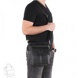 Сумка мужская кожаная 7612Z black Zinimxs