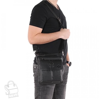 Сумка мужская кожаная 7612Z black Zinimxs