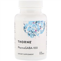 Thorne Research, PharmaGABA-100, 60 капсул