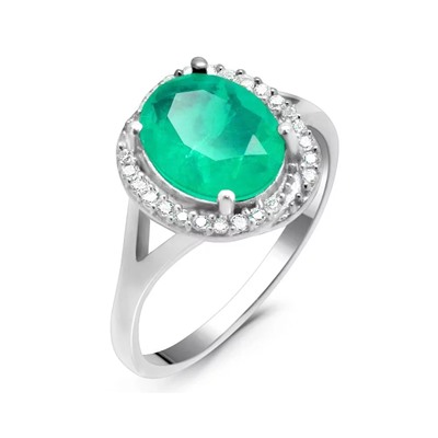 Кольцо из серебра турмалин параиба выращ., Оазис