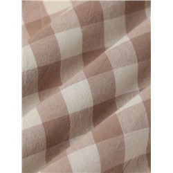 Простыня на резинке 1.5-спальная «Этель» Beige cage, 140×200+30 см, жатый хлопок