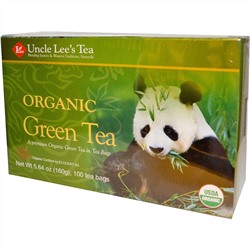 Uncle Lee's Tea, Органический зелёный чай, 100 чайных пакетиков, 160 г