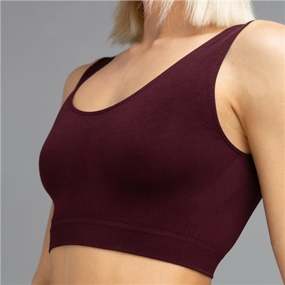 Бюстье женское Giulia, цвет темно-бордовый, размер 42-46 (S-M)