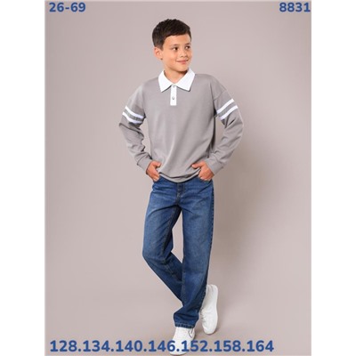 Джемпер 8831 серый