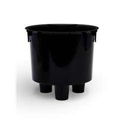 Кашпо для цветов «Фасет», 3.5 л, d=18 см, h=16.5 см, пластиковое, с автополивом, со вставкой, белое