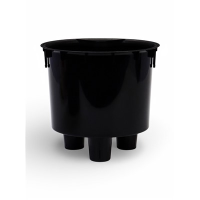 Кашпо для цветов «Фасет», 3.5 л, d=18 см, h=16.5 см, пластиковое, с автополивом, со вставкой, белое