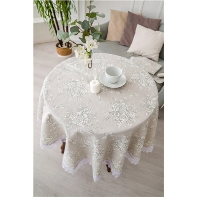 Натали Скатерть Скатерть Шантильи с кружевом круглая