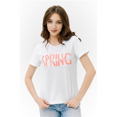 Футболка 8247 (Белый_розовый)
