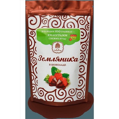 Земляника в шоколадной глазури 100г ЭКОПРОДУКТЫ, 1183505