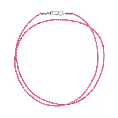 Колье из серебра нить синт. розовая, Л-29527