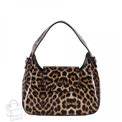 Сумка женская кожаная 9148 leopard brown Velina Fabbiano-Safenta
