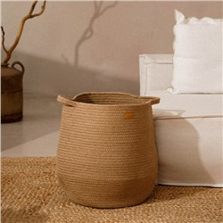 Корзина для белья плетеная круглая SL Home Orden, пеньковый канат, 35×40 см