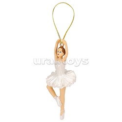 Полирезиновая подвеска "Балерина Роза" 8*3см