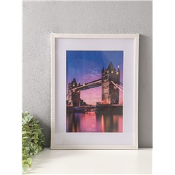 Фоторамка для фото 30×40 см, с паспарту 21×30 см, Lumo, белый