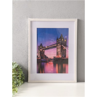 Фоторамка для фото 30×40 см, с паспарту 21×30 см, Lumo, белый