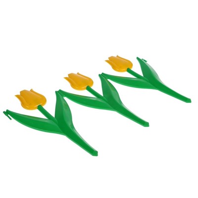 Ограждение декоративное, 30×225 см, 5 секций, пластик, жёлтый цветок, «Тюльпан»