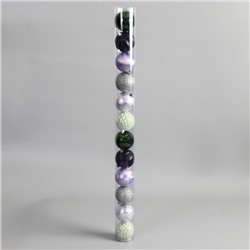 Ёлочные игрушки «Исида», шары новогодние, d=6 см, набор 12 шт., МИКС