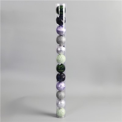 Ёлочные игрушки «Исида», шары новогодние, d=6 см, набор 12 шт., МИКС