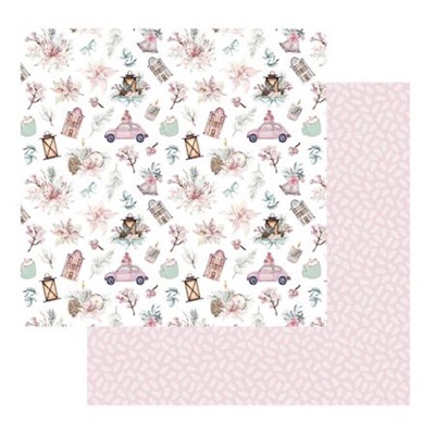 Бумага упаковочная  70х100 см NWPD-02  двухсторонняя,Новогоднее настроение Stilerra