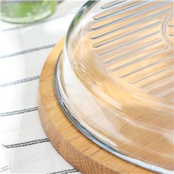 Форма для запекания Paşabahçe Grill Borcam, d=32 см, круглая, жаропрочное стекло, прозрачная