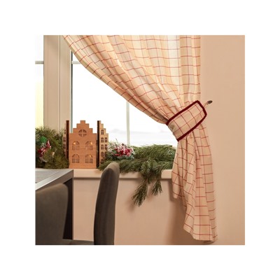 Шторы для кухни с подхватами «Этель» Bright cage, 150×180 см, комплект - 2 шт., 100% хлопок