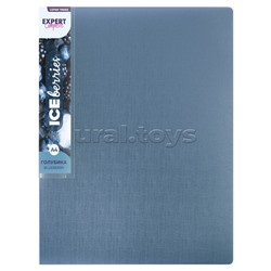 Папка с металлическим прижимом A4 700 мкм. 20 мм лён 1 шт. голубика Trend ICEberries