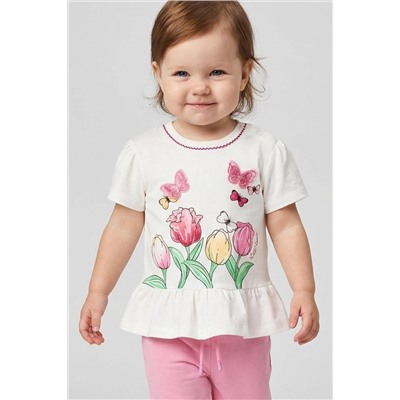 Джемпер детский трикотажный для девочек (футболка) PLAYTODAY, 1240047