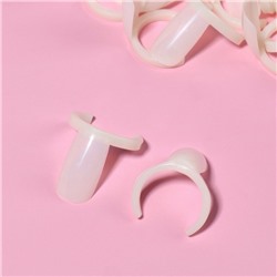 Палитра для лаков на баночку «Ноготки», d=2.1 см, 10 шт., форма мягкий квадрат, цвет слоновая кость