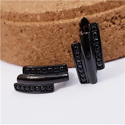 Серьги коллекция "Xuping Black" покрытие черное родирование, 1447, арт.447.997