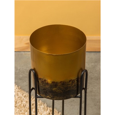 Кашпо на подставке «Хани», 18×18×56 см, железо