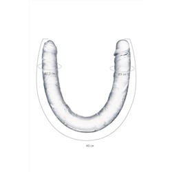 Прозрачный двухсторонний фаллоимитатор Double Dildo - 40 см.
