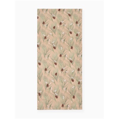 Дорожка на стол новогодняя Этель Spruce branches 30×70 см, 100% хлопок, саржа 190 г/м², бежевая