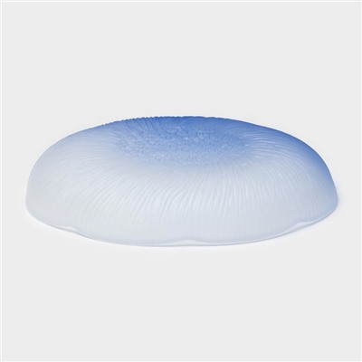 Тарелка глубокая «Лотос», d=23 см, стекло, синяя