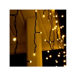 Гирлянда «Бахрома» 3×0.9 м, IP44, УМС, тёмная нить, 232 LED, свечение тёплое белое, 220 В