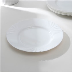 Тарелки Luminarc CADIX, d=25 см, обеденные, набор 6 шт., стеклокерамика, белые