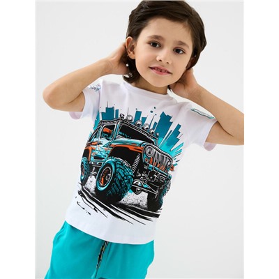 Комплект трикотажный для мальчиков: фуфайка (футболка), брюки