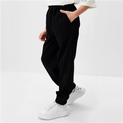 Брюки для девочки MINAKU: Casual Collection KIDS, чёрные, рост 152 см