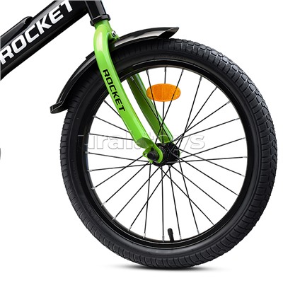 Велосипед 18" Rocket Phoenix, цвет черно/зеленый